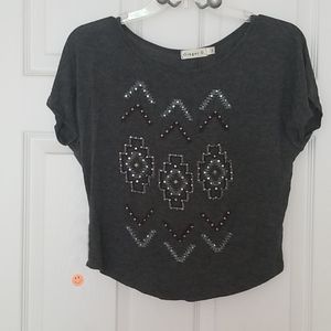 Grey shirt with colorful stud design
